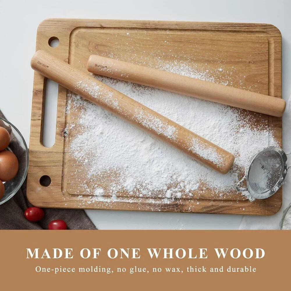 Mini Wood Rolling Pin for Baking Small Wooden Rolling Dowel Stick Dough Roller f